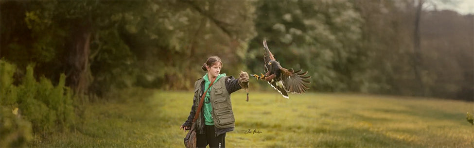 Spaziergang mit freifliegenden Wüstenbussarden (Hawk Walk & Fly)