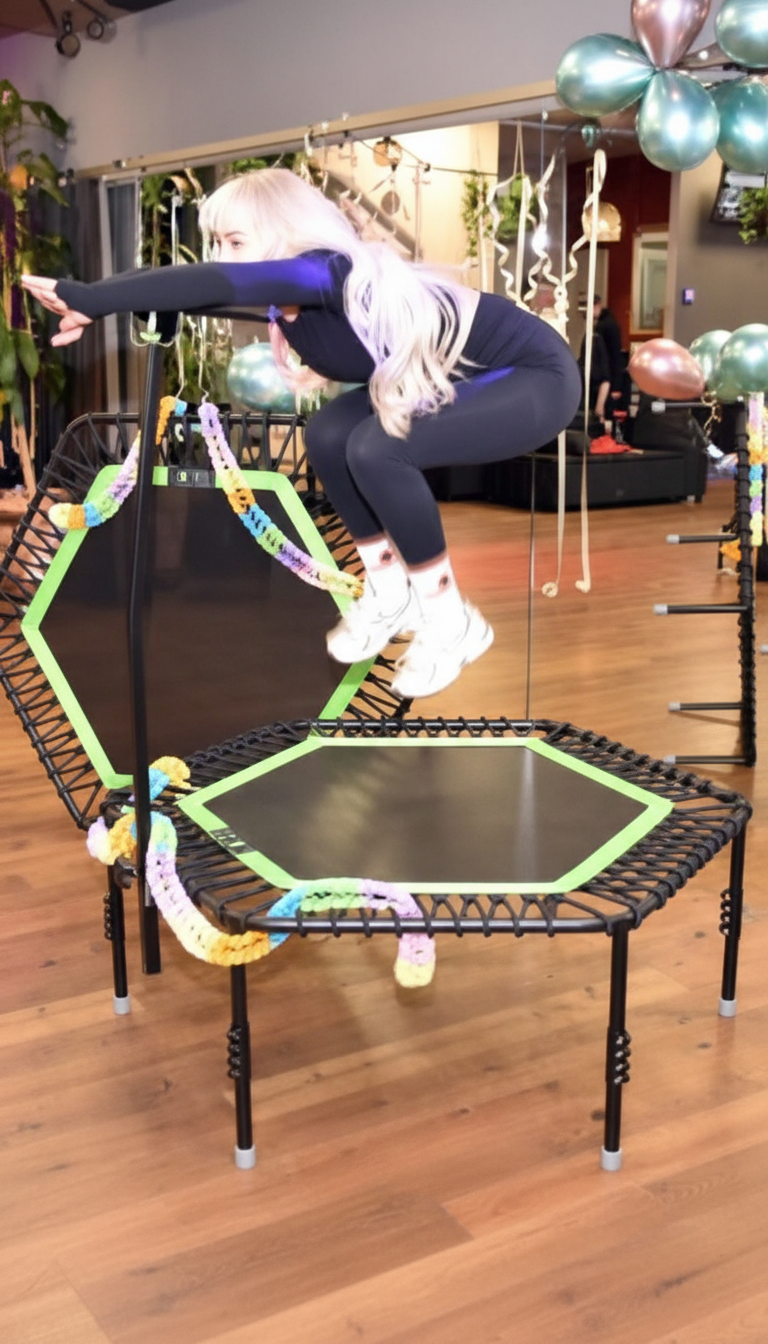 3‑er Karte Lady Jumping