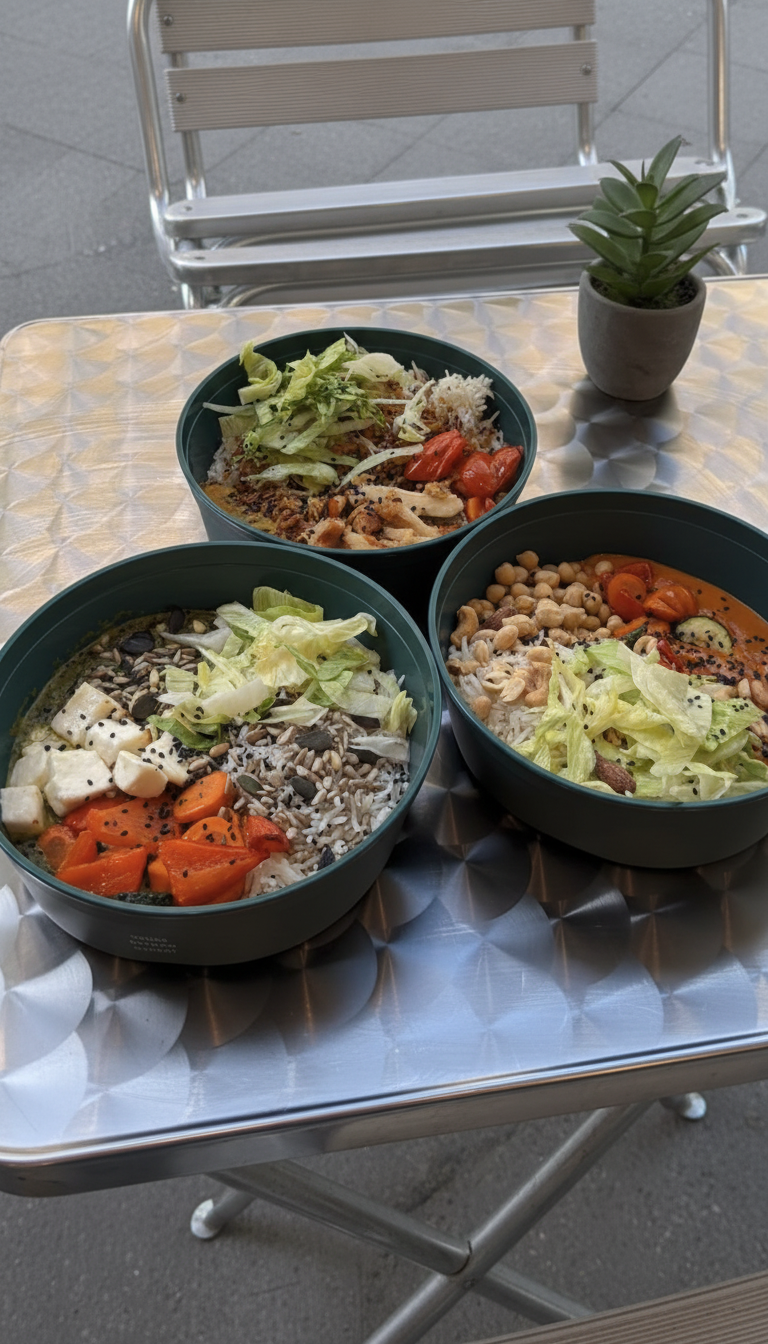 Indische Curry Bowl &amp; Getränk für 2 Personen