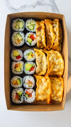 Crunchy- oder vegetarische Sushibox &amp; Gyoza