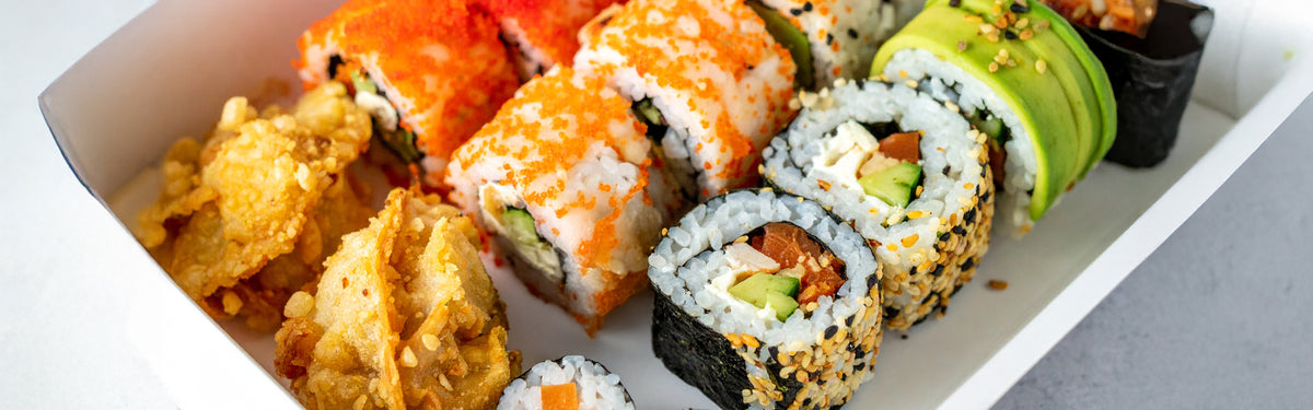Crunchy- oder vegetarische Sushibox &amp; Gyoza