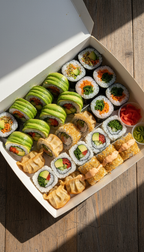 Crunchy- oder vegetarische Sushibox &amp; Gyoza