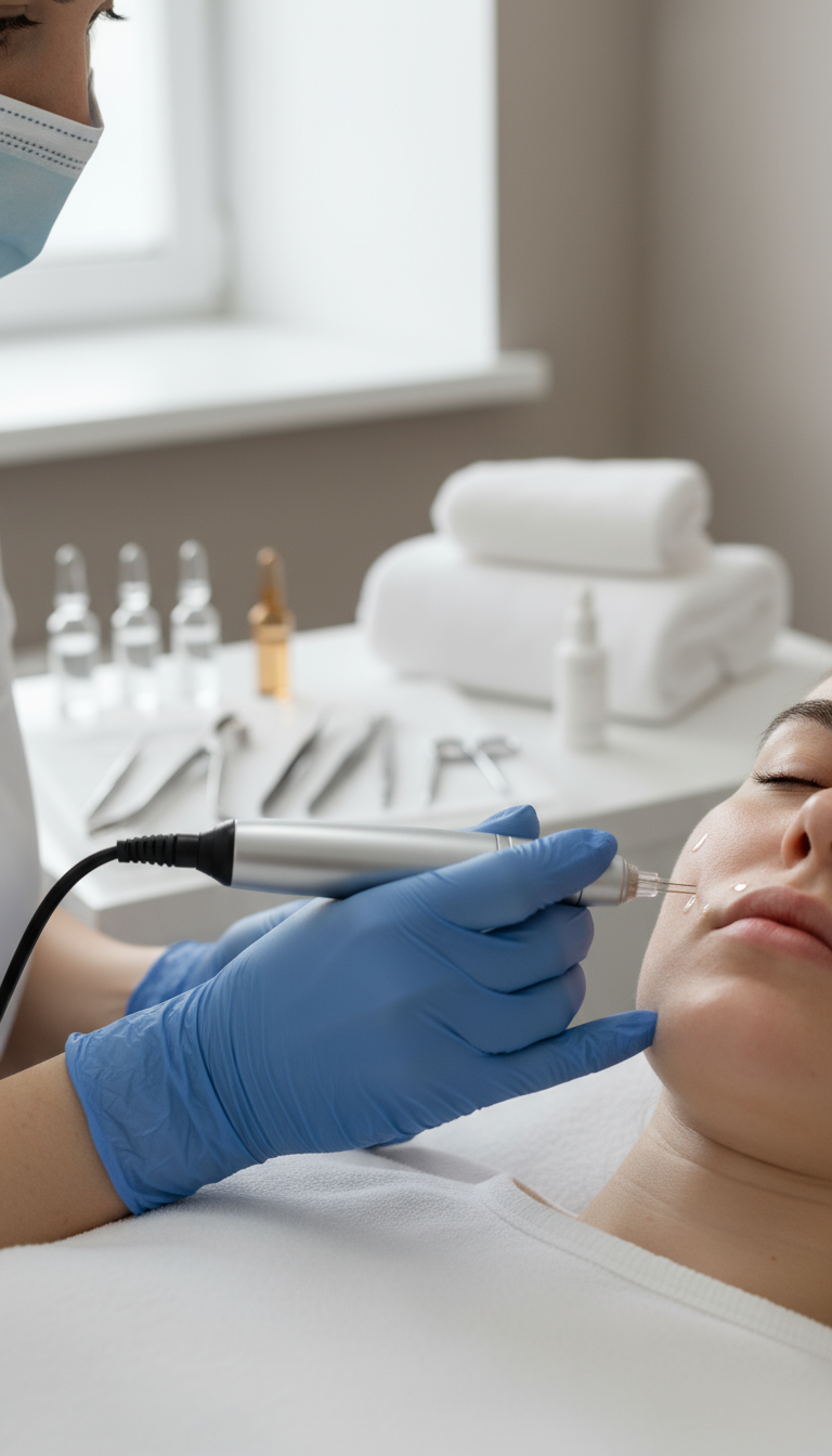 60-minütige Microneedling-Gesichtsbehandlung