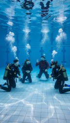 Gruppentraining im Tauchcenter Wuppertal – Tauchkurs mit professioneller Anleitung im Pool
