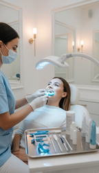 Professionelles kosmetisches Zahnbleaching