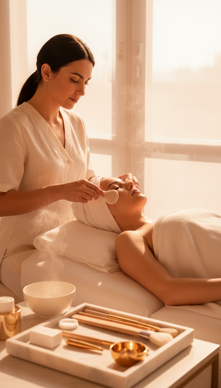 Gesichtsreinigung oder Aqua-Facial