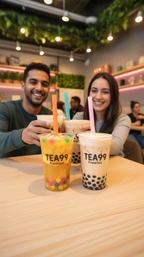 Zwei Bubble Teas