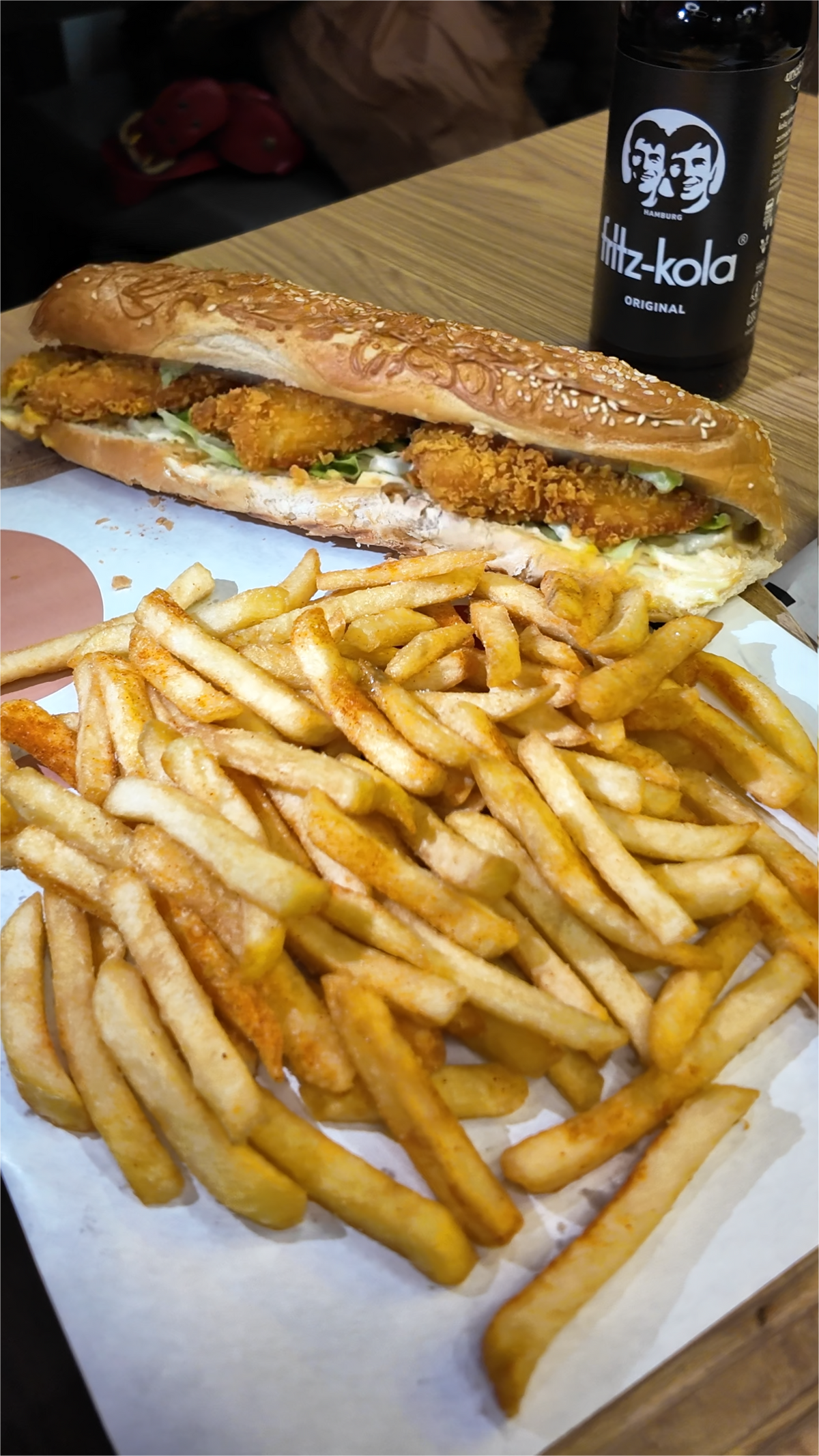Crispy Baguette oder Chicken Burger Menü für 2 Personen