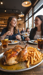 Halbes Hähnchen Menü für 2 Personen