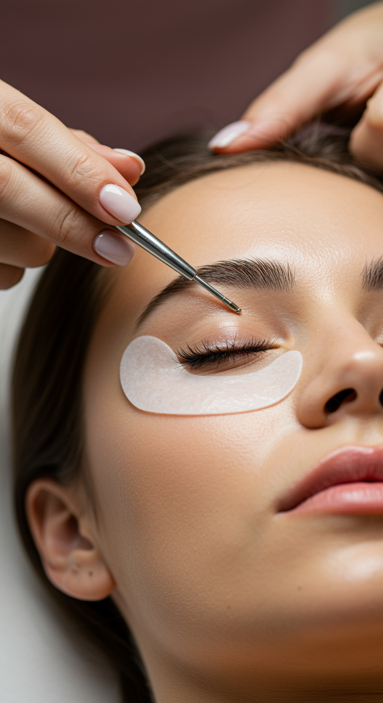 Wimpern- und Augenbrauenlifting