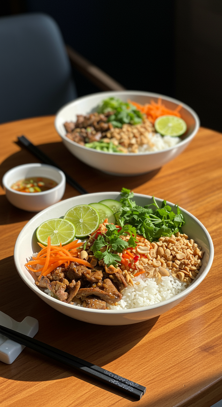 Vietnamesisches Rice Bowl Menü für 2 Personen