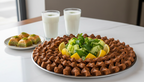 Cigköfte Teller, Ayran &amp; Baklava für 2 Personen