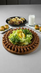 Cigköfte Teller, Ayran &amp; Baklava für 2 Personen
