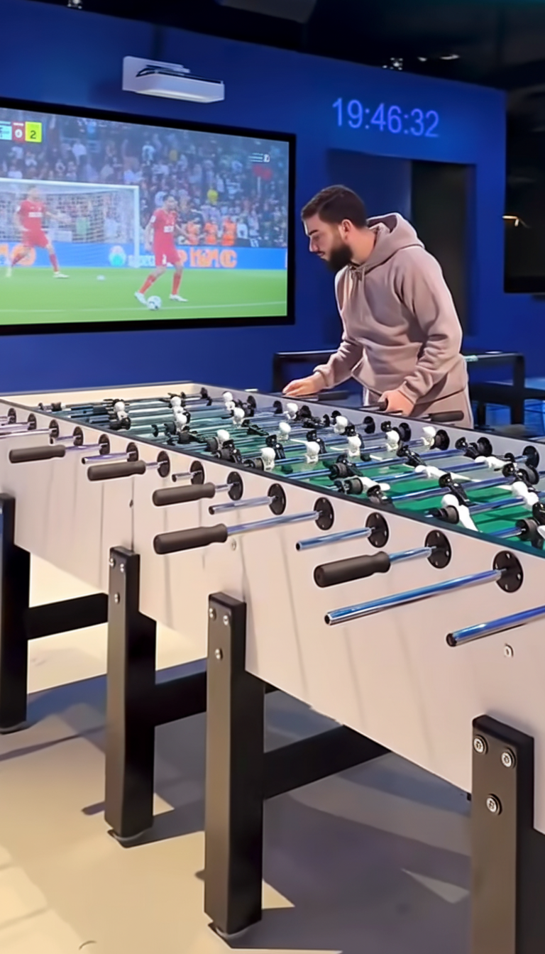 Interaktives Soccerbeatspiel &amp; Snack Menü