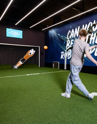 Interaktives Soccerbeatspiel &amp; Snack Menü
