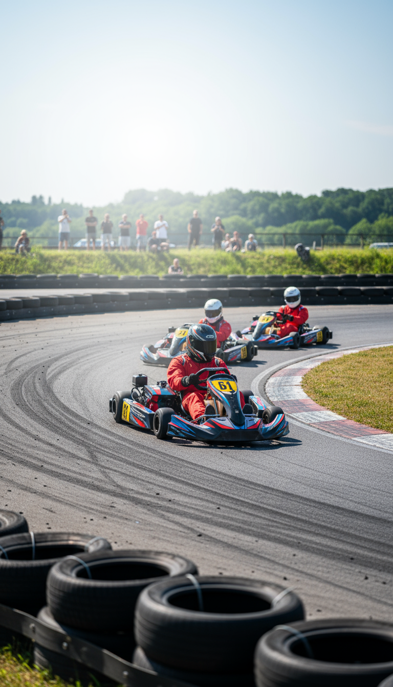 Einzelfahrten auf der Kartstrecke