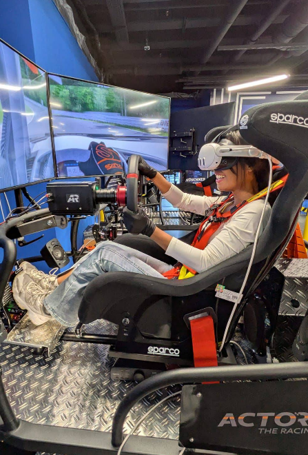 Rennsimulator fahren