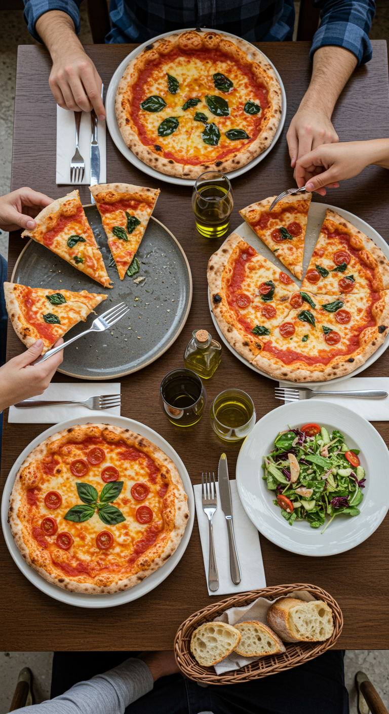 Pizza und Insalata Mista