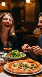 Pizza und Insalata Mista