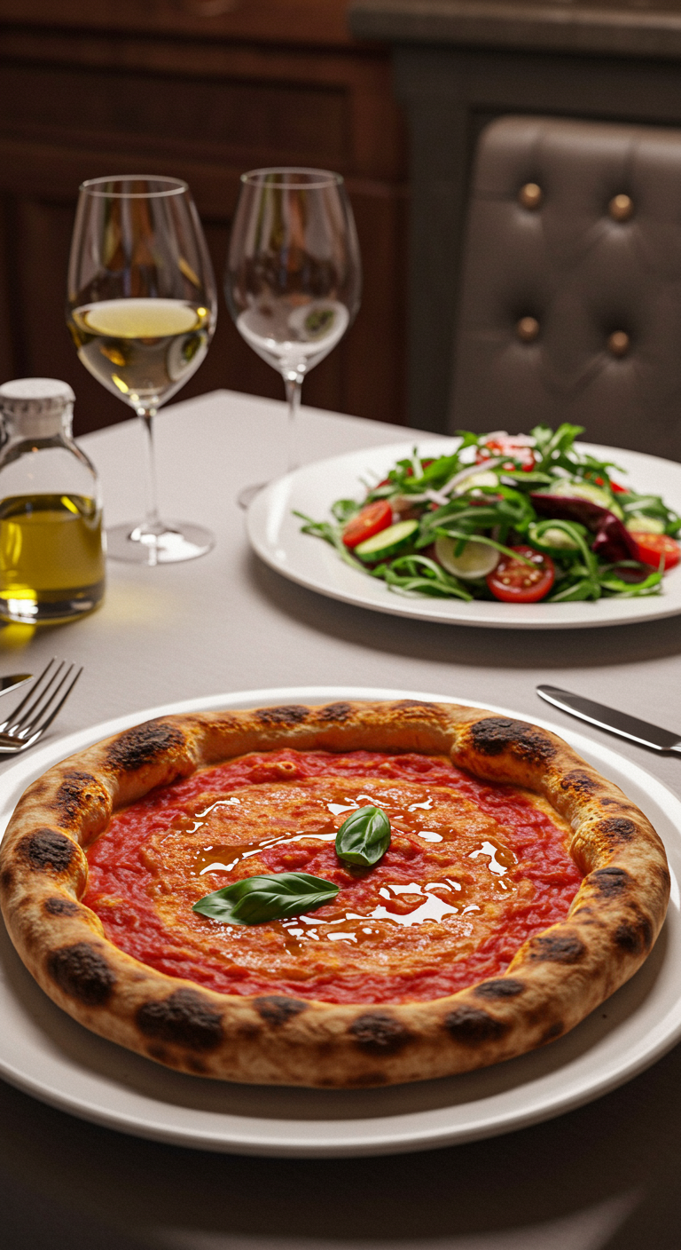 Pizza und Insalata Mista