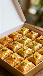 Baklava Mix Box (20 Stück) und Heißgetränk