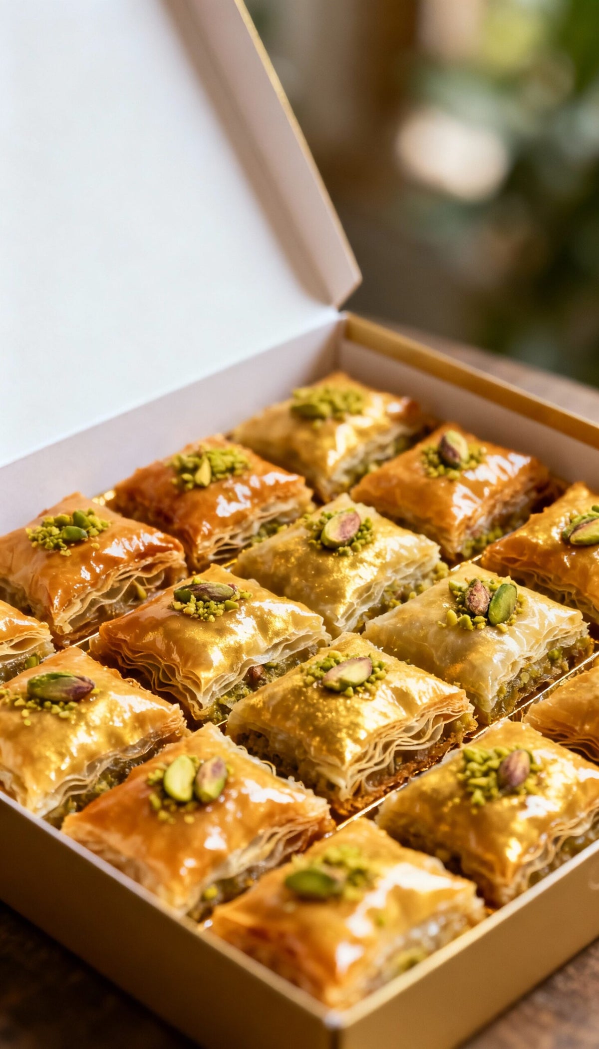 Baklava Mix Box (20 Stück) und Heißgetränk