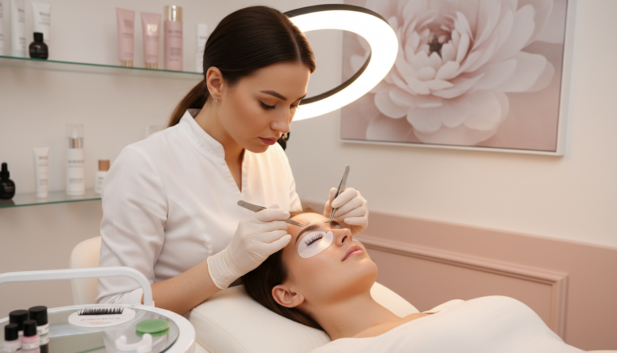 Wimpernverlängerung 1:1 Technik