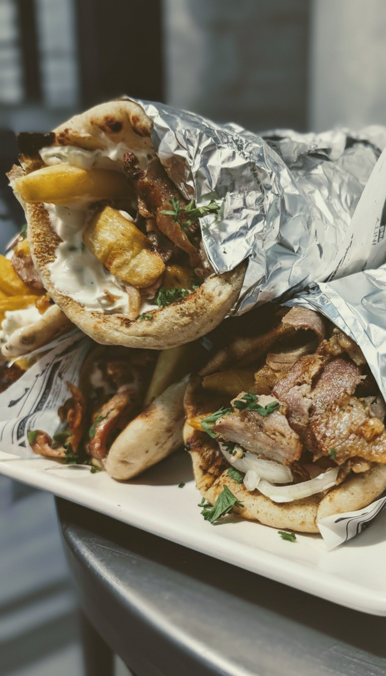 Vorspeisen-Platte & Gyros Pita