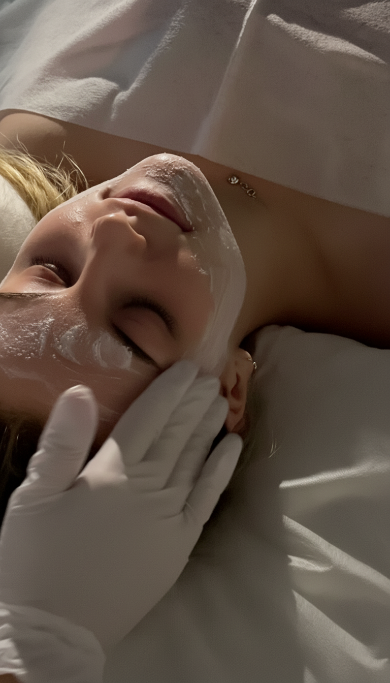 Gesichtsreinigung mit Fruchtsäurepeeling