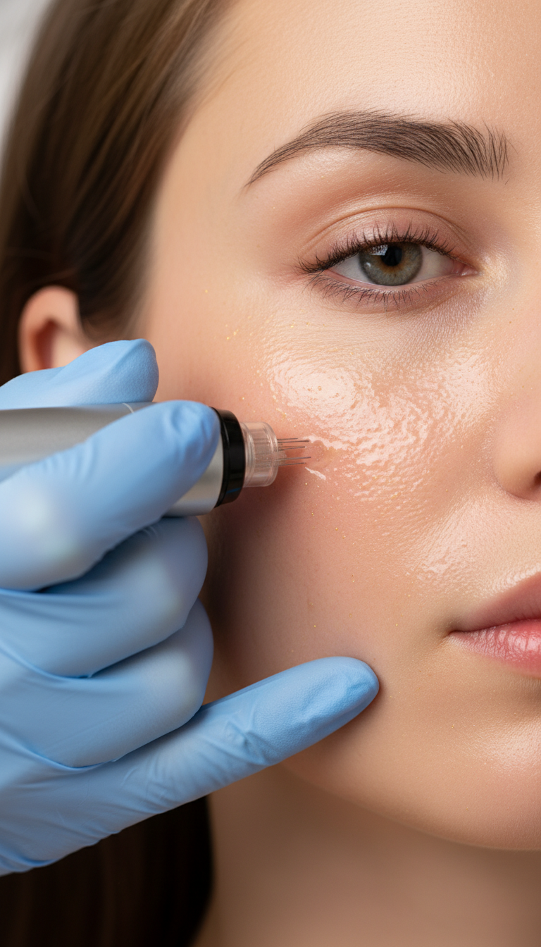 Kosmetisches Microneedling mit Lachs-DNA & Goldserum