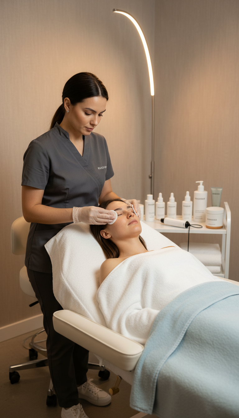 Kosmetisches Microneedling mit Lachs-DNA & Goldserum
