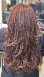 Braunes Haar mit Balayage Farbverlauf im Salon Hamad Hair Cut in Dortmund