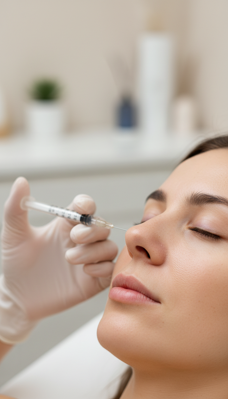 Frau erhält eine Botulinum Behandlung im Gesicht bei Proface Aesthetics in Oberhausen