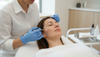 Frau erhält ein Vampire Lifting im Gesicht bei Proface Aesthetics in Oberhausen