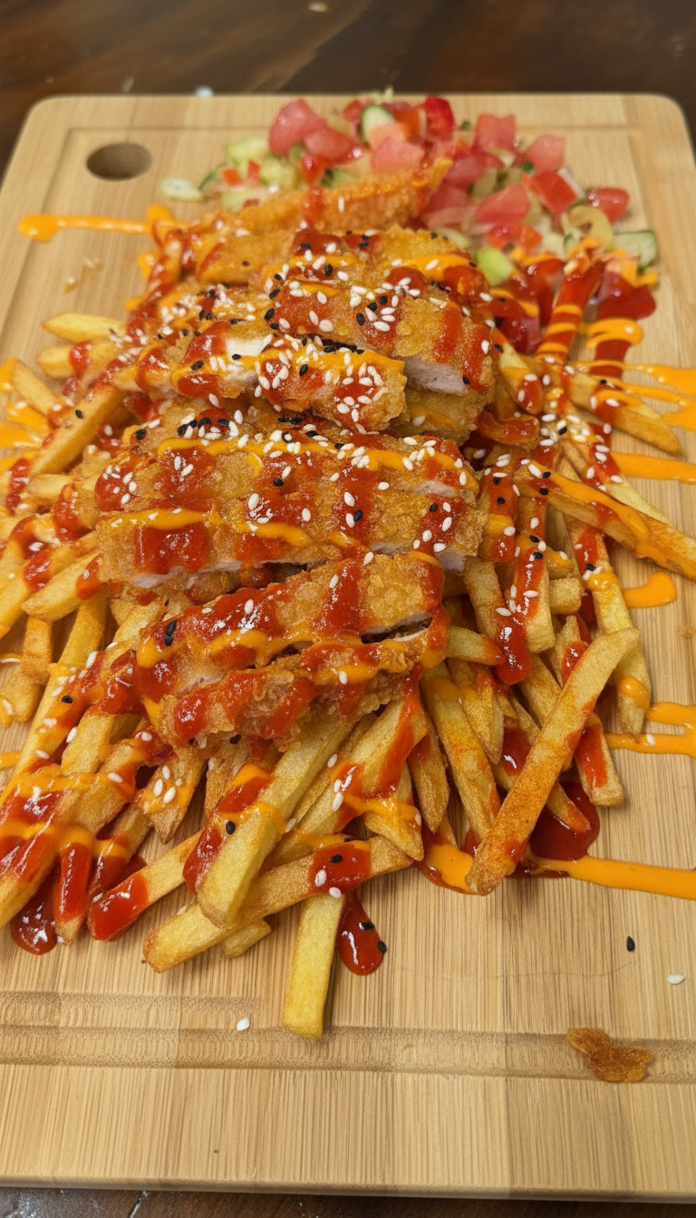 Pommes mit Käse und Sauce als Toppings im Ayra Haus der Helden in Düsseldorf