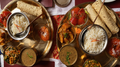 Ayurvedisches Menü mit verschiedenen indischen Gerichten im Namaste Nepal in Wiesbaden