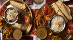 Ayurvedisches Menü mit verschiedenen indischen Gerichten im Namaste Nepal in Wiesbaden