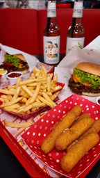 Burger Menü &amp; Beilage für 2 Personen