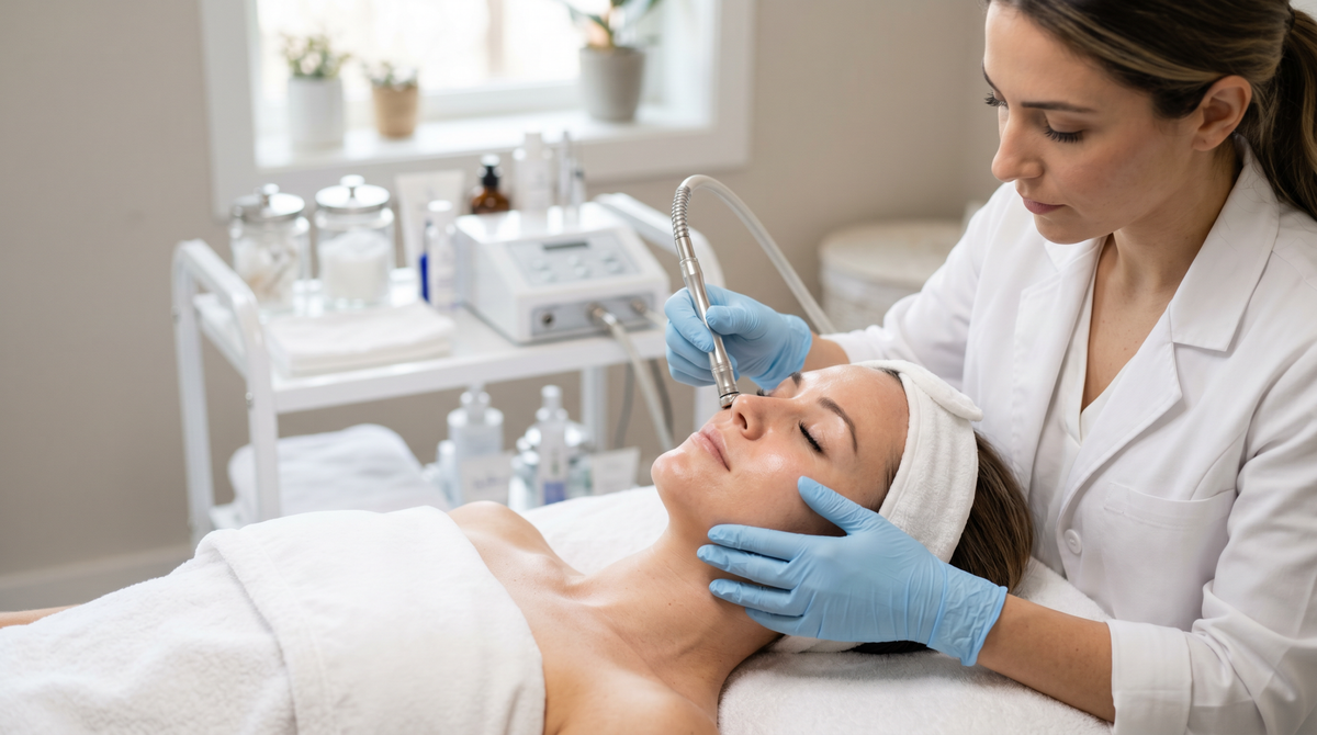 Microdermabrasion bei By Beauty Fee Essen – professionelle Gesichtsbehandlung zur sanften Abtragung abgestorbener Hautzellen für ein verfeinertes Hautbild