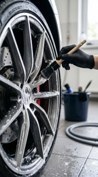 Felgenreinigung bei GTR Autopflege und Smartrepair Köln – professionelle Reinigung und Pflege einer Autofelge für einen sauberen und glänzenden Fahrzeugauftritt