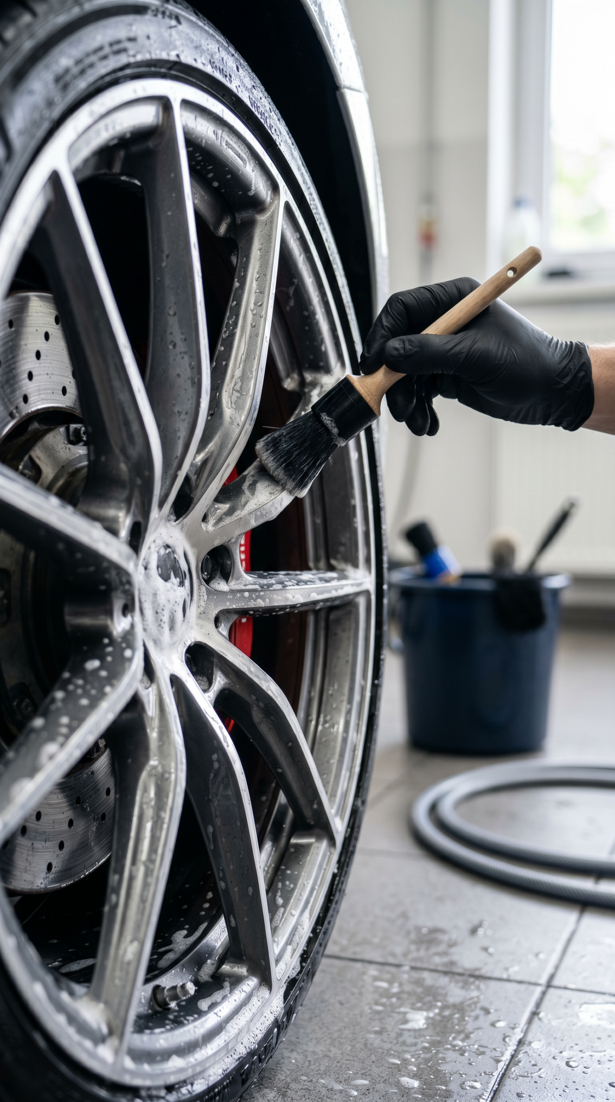 Felgenreinigung bei GTR Autopflege und Smartrepair Köln – professionelle Reinigung und Pflege einer Autofelge für einen sauberen und glänzenden Fahrzeugauftritt