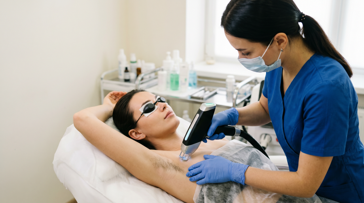 Laser Haarentfernung bei Hair Beauty Roselin Berlin – professionelle Behandlung im Achselbereich zur langfristigen Reduzierung unerwünschter Körperhaare
