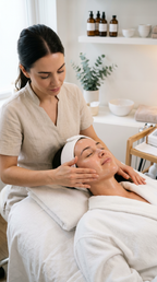 Abschlusspflege bei My Beauty Corner – beruhigende Gesichtsbehandlung mit Pflegecreme nach einem Fruchtsäure Peeling für ein geschmeidiges Hautgefühl