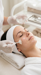 Fruchtsäure Peeling bei My Beauty Corner – professionelle Gesichtsbehandlung mit aufgetragenem Peeling zur Hauterneuerung und Verfeinerung des Hautbildes