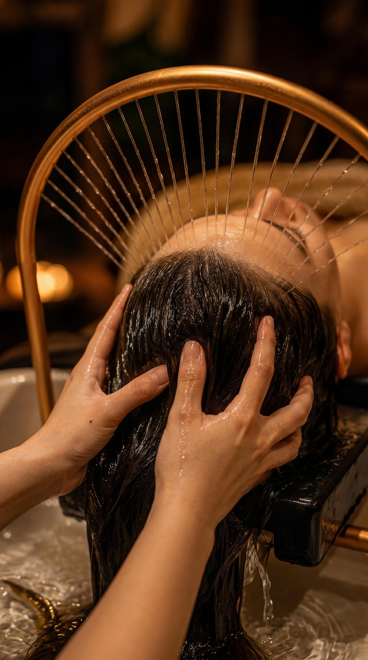Head Spa bei Almas Spa Frankfurt – entspannende Kopfhautmassage zur Förderung der Durchblutung, Regeneration und des allgemeinen Wohlbefindens