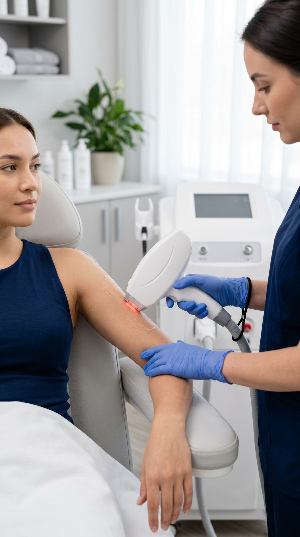 Laser Haarentfernung am Arm bei Ricci Hair & Beauty Düsseldorf – professionelle Behandlung zur dauerhaften Haarreduktion