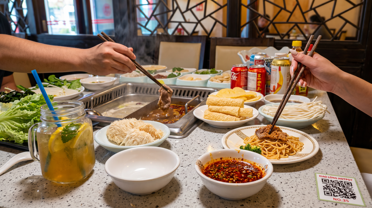 All You Can Eat Hotpot bei Kylin Hotpot Dreieich – große Auswahl an Brühen, Fleisch, Gemüse, Nudeln und Beilagen für ein individuelles Hotpot Erlebnis