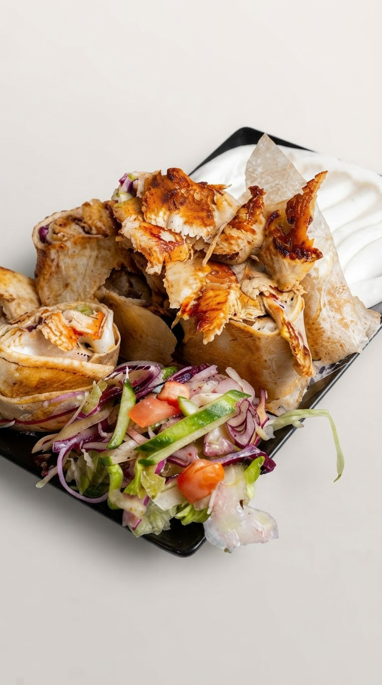 Schawarma-Teller mit Getränk für 2 Personen