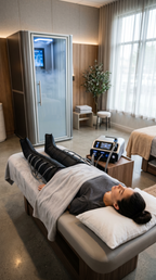 Kältekammer-Sitzung mit Bodyscan
