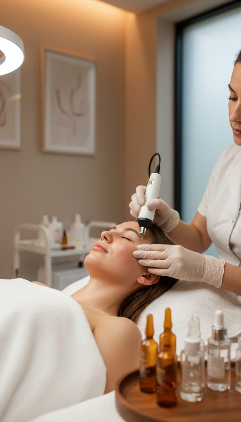 Microneedling-Gesichtsbehandlung